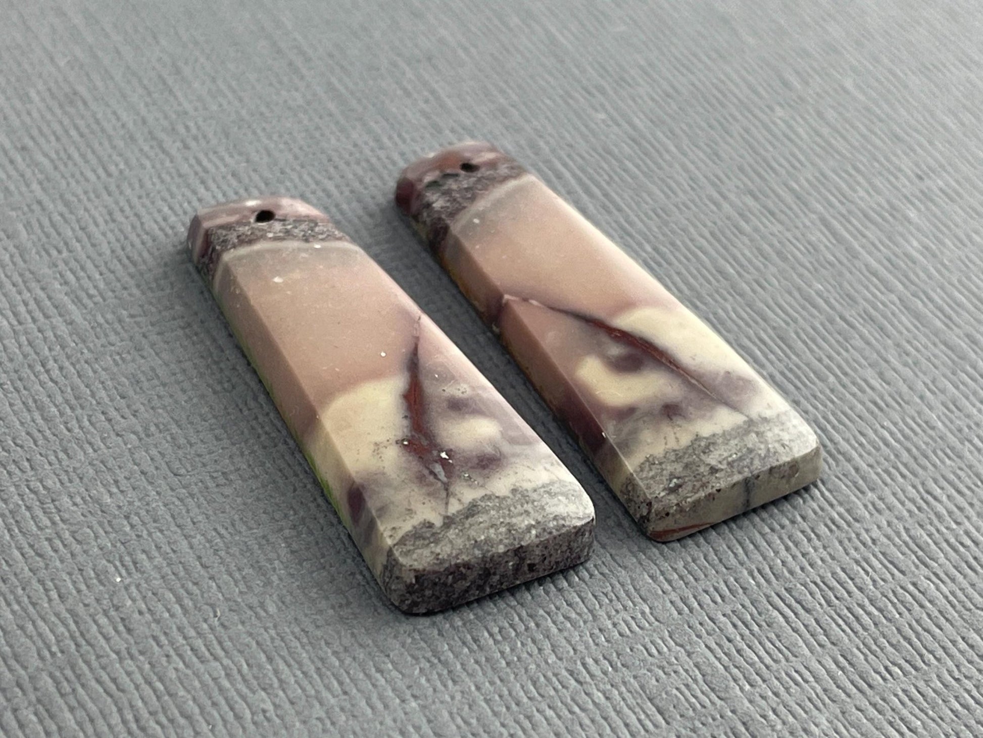 Porcelain Jasper Bead Pair | Natural Loose Gemstone Bead | Z156 - Gem Enthusiast