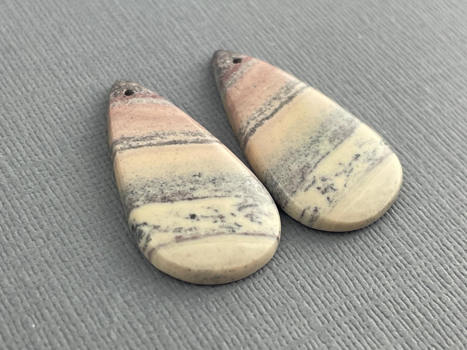 Porcelain Jasper Bead Pair | Natural Loose Gemstone Bead | Z161 - Gem Enthusiast