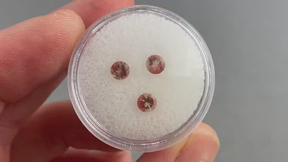 4mm Oregon Sunstone Lot | Red with Schiller and Zoning | Faceted Round Gemstones | OSF198