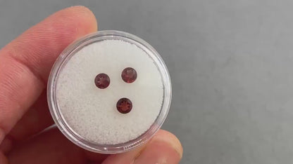 4mm Oregon Sunstone Lot | Red with Schiller and Zoning | Faceted Round Gemstones | OSF197