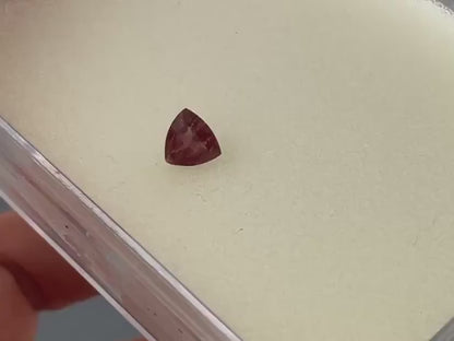 7mm Red Oregon Sunstone Trillion Gemstone with Schiller | .9 carats | OSF170