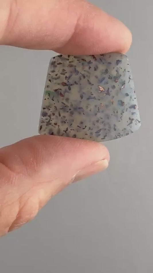 Confetti Chrysocolla in Chalcedony | Natural Loose Cabochon Gemstone | CA331