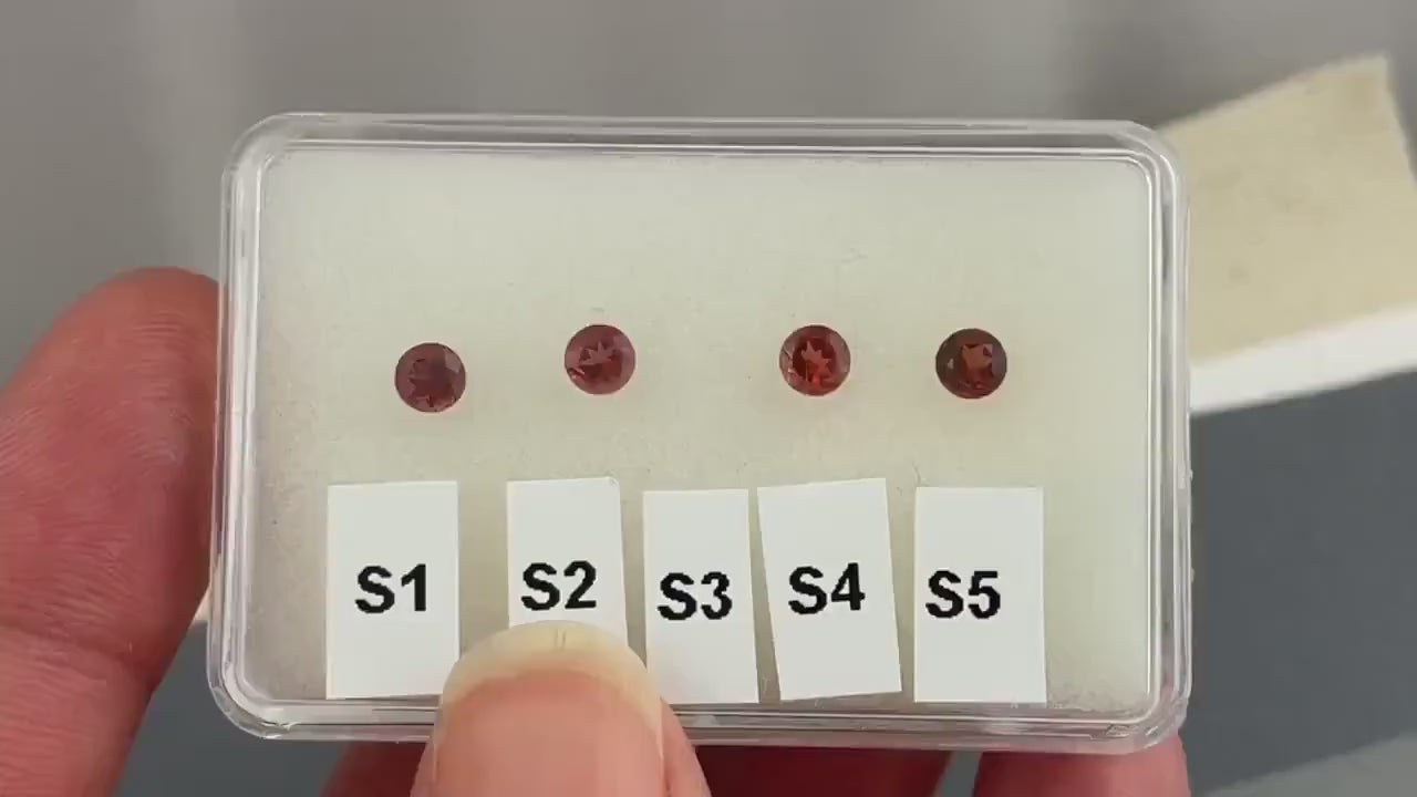 4mm Oregon Sunstone Red Round Faceted Stone | Ethically Sourced Gemstone | OSF110