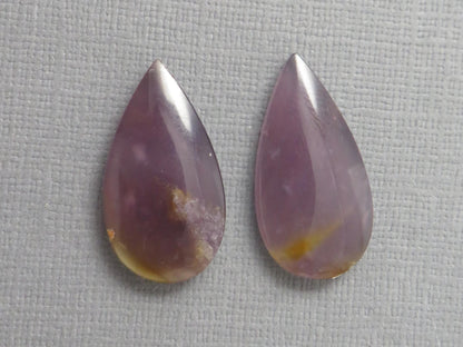 Purple Chalcedony Pear | Cabochon for Setting | 26–27mm, avg 24ct | Indonesia | CA358 - Gem Enthusiast