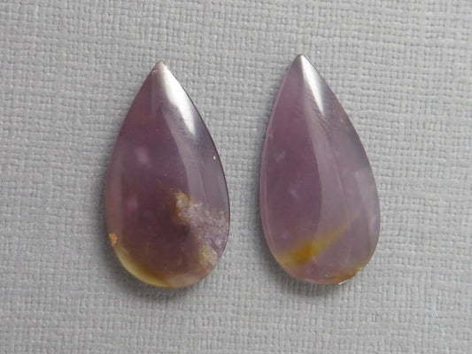 Purple Chalcedony Pear | Cabochon for Setting | 26–27mm, avg 24ct | Indonesia | CA358 - Gem Enthusiast