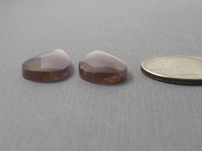 Purple Chalcedony Pear | Cabochon for Setting | 26–27mm, avg 24ct | Indonesia | CA358 - Gem Enthusiast