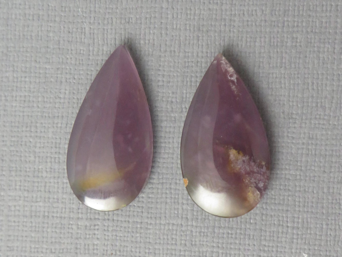 Purple Chalcedony Pear | Cabochon for Setting | 26–27mm, avg 24ct | Indonesia | CA358 - Gem Enthusiast