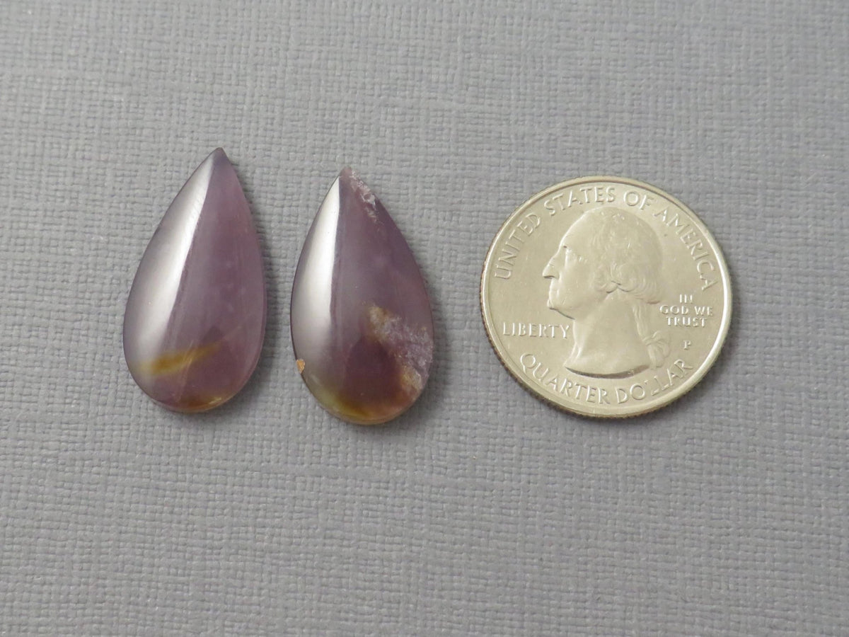 Purple Chalcedony Pear | Cabochon for Setting | 26–27mm, avg 24ct | Indonesia | CA358 - Gem Enthusiast