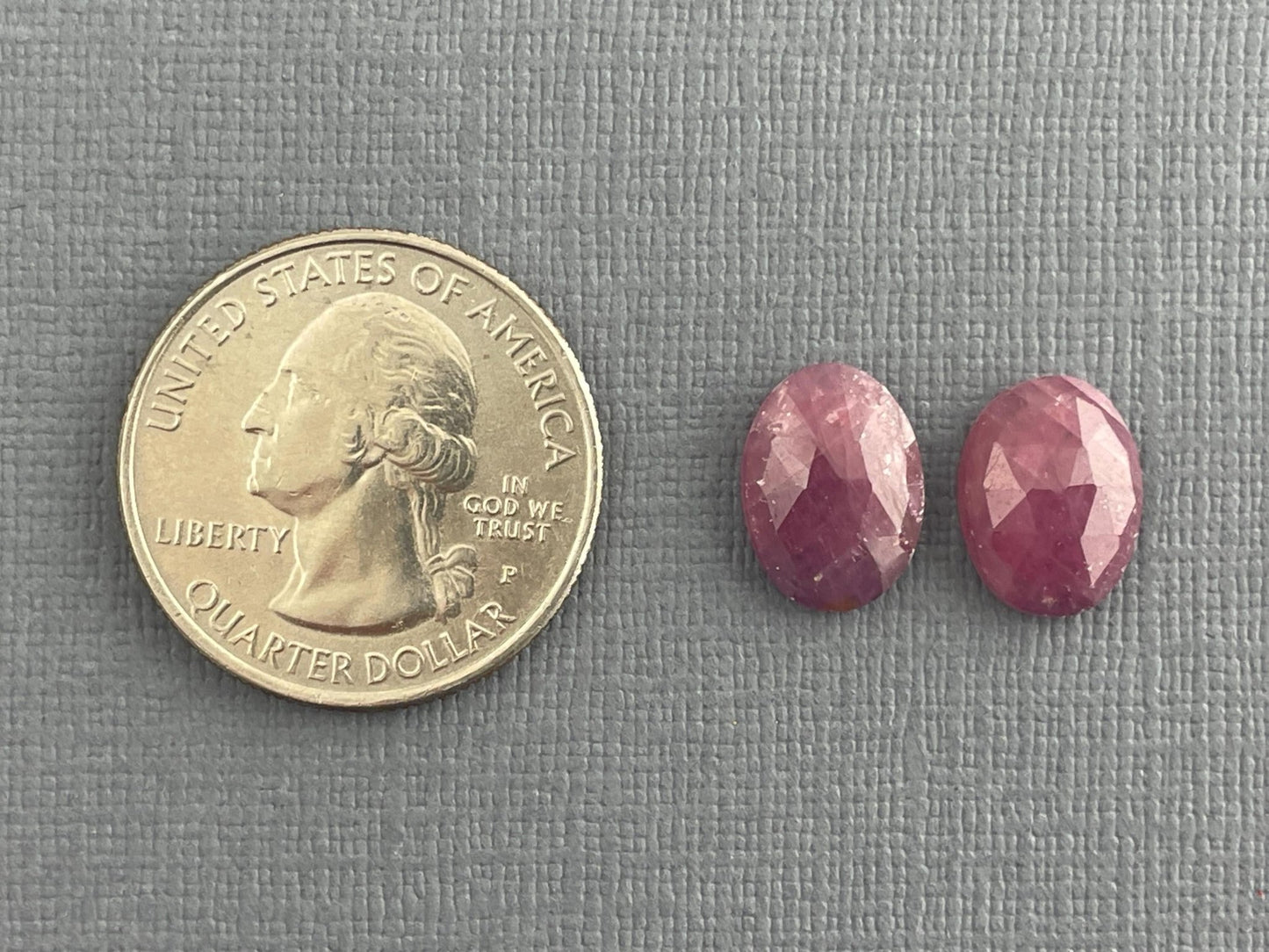 Purple Pink Sapphire Rose Cut Pair | 12.5mm x 9mm | Natural Loose Gemstones | SP508 - Gem Enthusiast