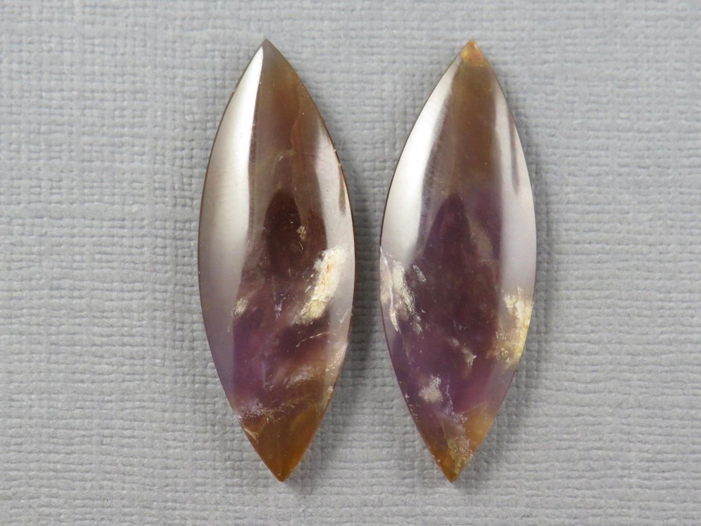 Purple Sage Chalcedony Cabochon Pairs | 35mm, avg 30ct | Sold Per Pair | Indonesia | CA355 - Gem Enthusiast