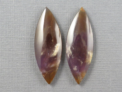 Purple Sage Chalcedony Cabochon Pairs | 35mm, avg 30ct | Sold Per Pair | Indonesia | CA355 - Gem Enthusiast