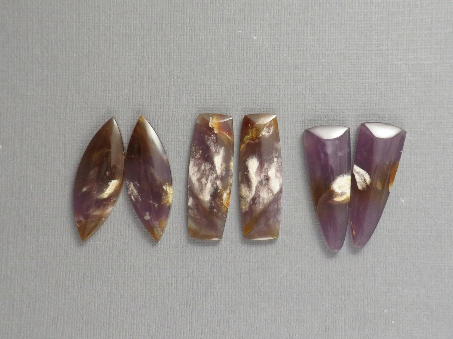 Purple Sage Chalcedony Cabochon Pairs | 35mm, avg 30ct | Sold Per Pair | Indonesia | CA355 - Gem Enthusiast