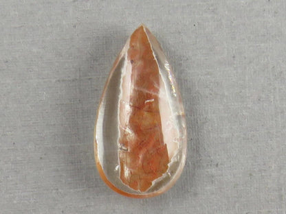 Quartz with Biotite | Pear Cabochon | Brazil | 22x11.5x6 | 10.4 carats | QU537 - Gem Enthusiast