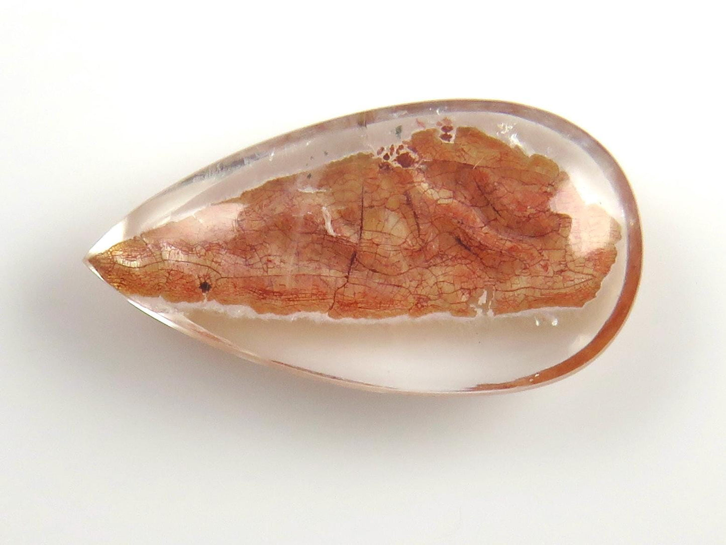 Quartz with Biotite | Pear Cabochon | Brazil | 22x11.5x6 | 10.4 carats | QU537 - Gem Enthusiast