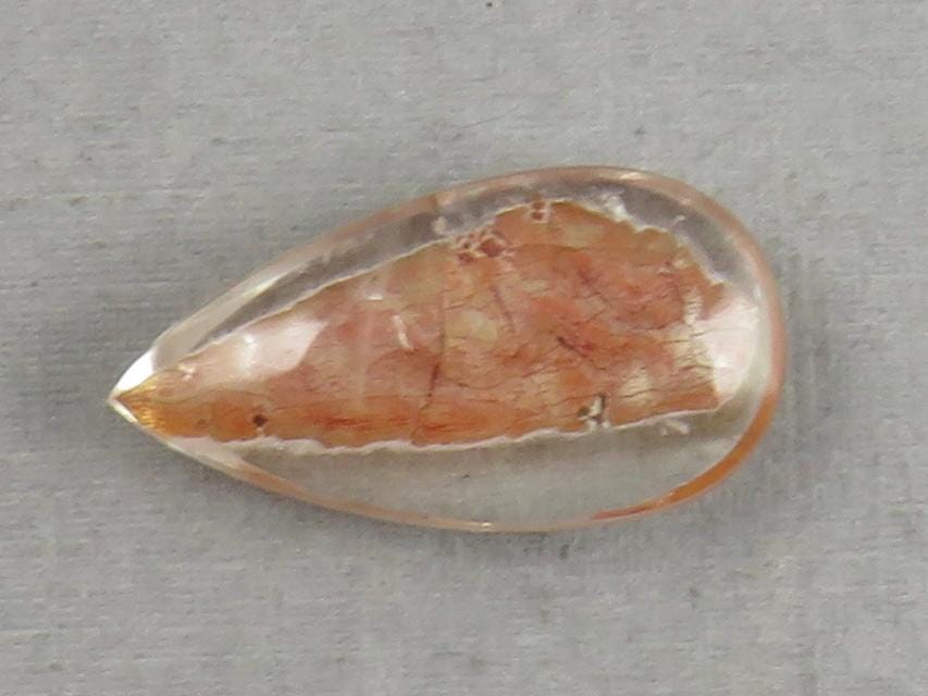 Quartz with Biotite | Pear Cabochon | Brazil | 22x11.5x6 | 10.4 carats | QU537 - Gem Enthusiast