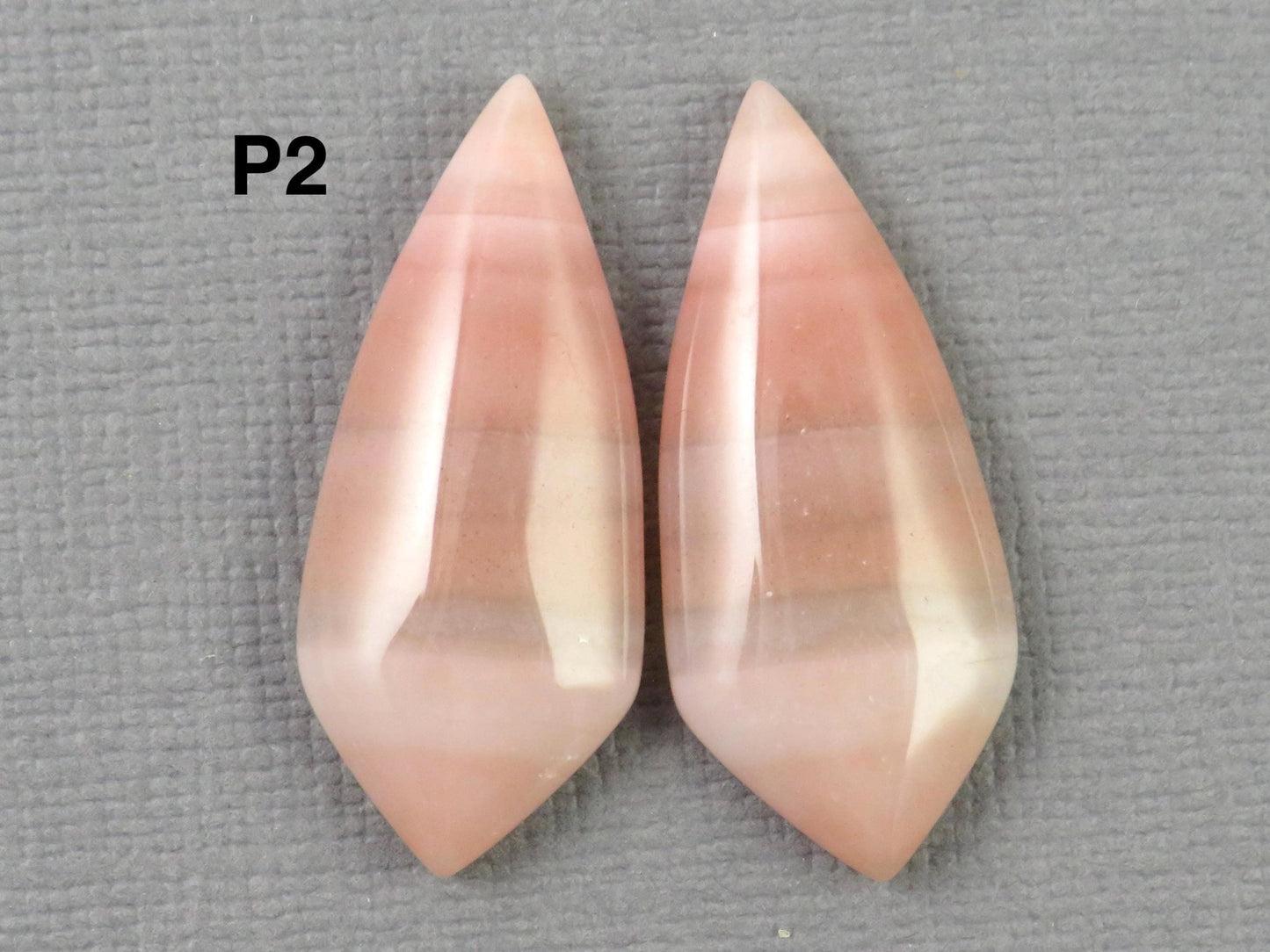 Red Banded Agate Pair | Red, Orange and White | Sold Per Pair | AG322 - Gem Enthusiast