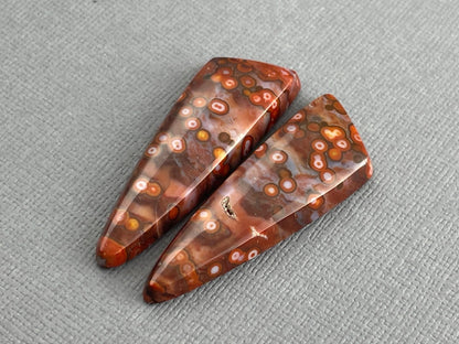 River Jasper Pair | Natural Orbicular Gemstone from Indonesia | JS210 - Gem Enthusiast