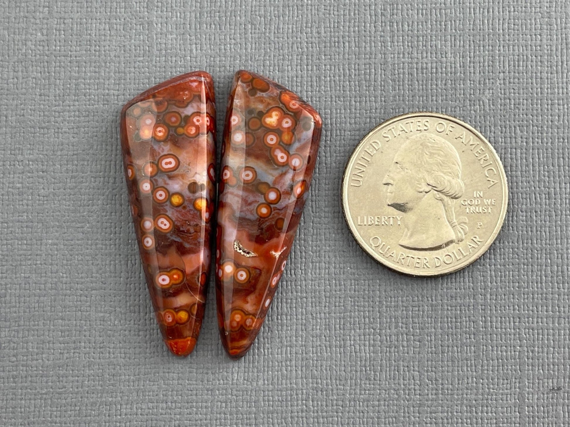 River Jasper Pair | Natural Orbicular Gemstone from Indonesia | JS210 - Gem Enthusiast