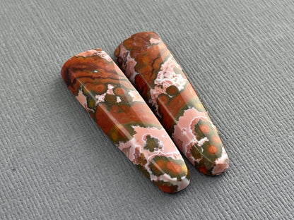 River Jasper Pair | Natural Orbicular Gemstone from Indonesia | JS212 - Gem Enthusiast