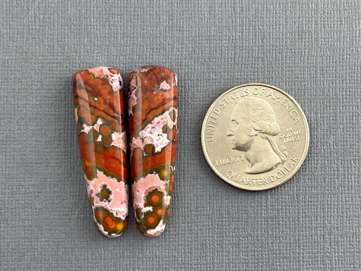 River Jasper Pair | Natural Orbicular Gemstone from Indonesia | JS212 - Gem Enthusiast