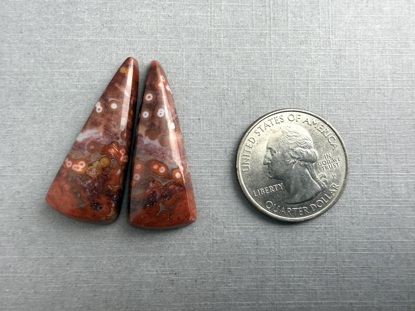 River Jasper Pair | Natural Orbicular Gemstone from Indonesia | JS215 - Gem Enthusiast