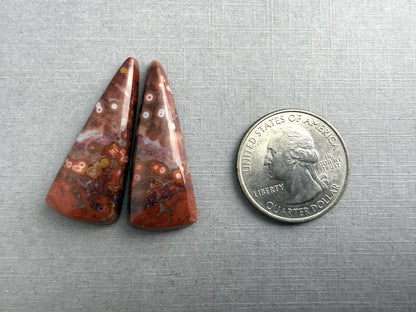 River Jasper Pair | Natural Orbicular Gemstone from Indonesia | JS215 - Gem Enthusiast