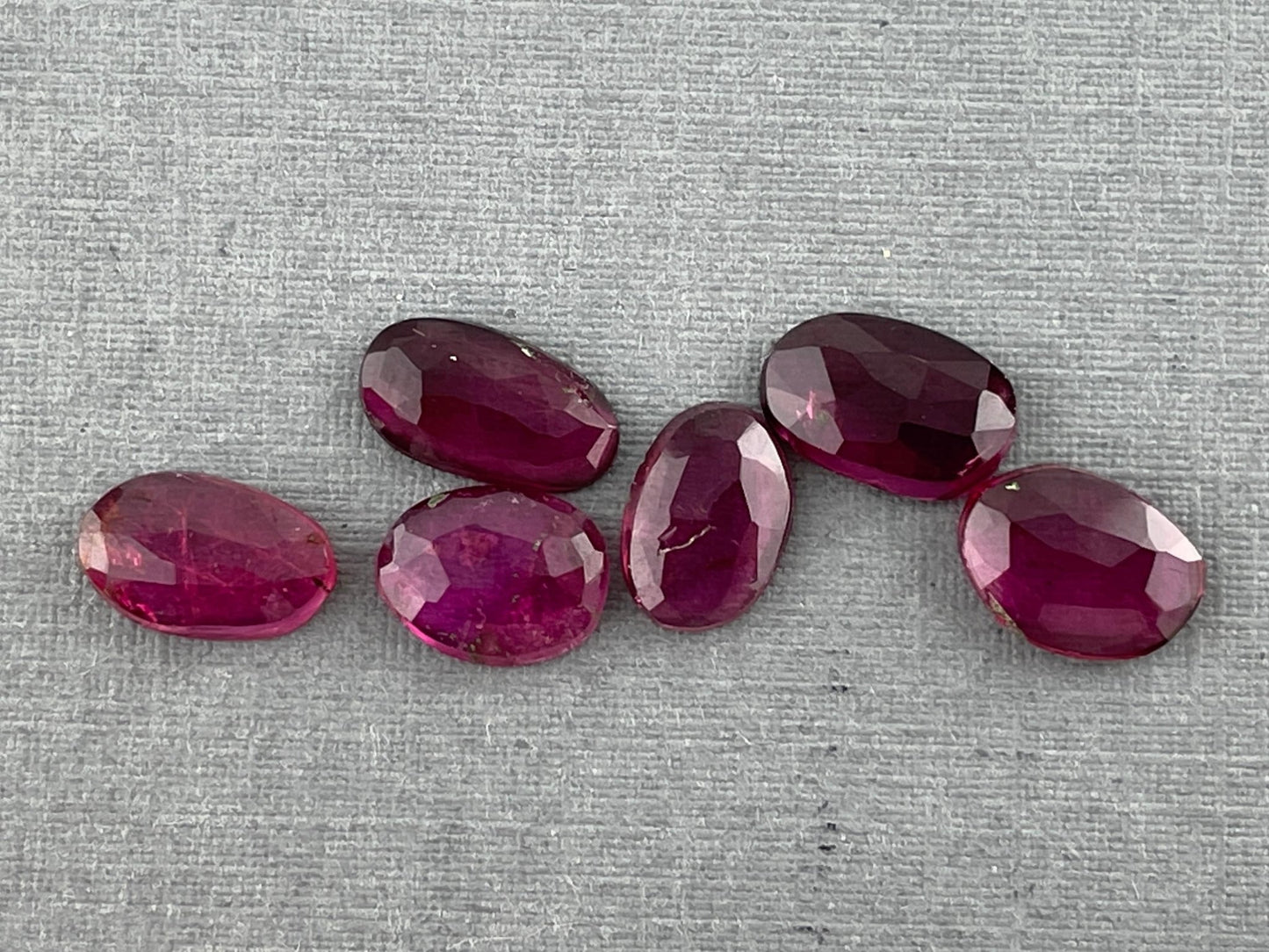 Rubellite Tourmaline Rose Cut Cabochon Lot | Natural Gemstones | 4.6 carats | TR116 - Gem Enthusiast