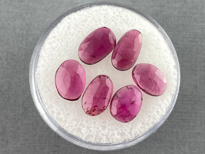 Rubellite Tourmaline Rose Cut Cabochon Lot | Natural Gemstones | 4.6 carats | TR116 - Gem Enthusiast