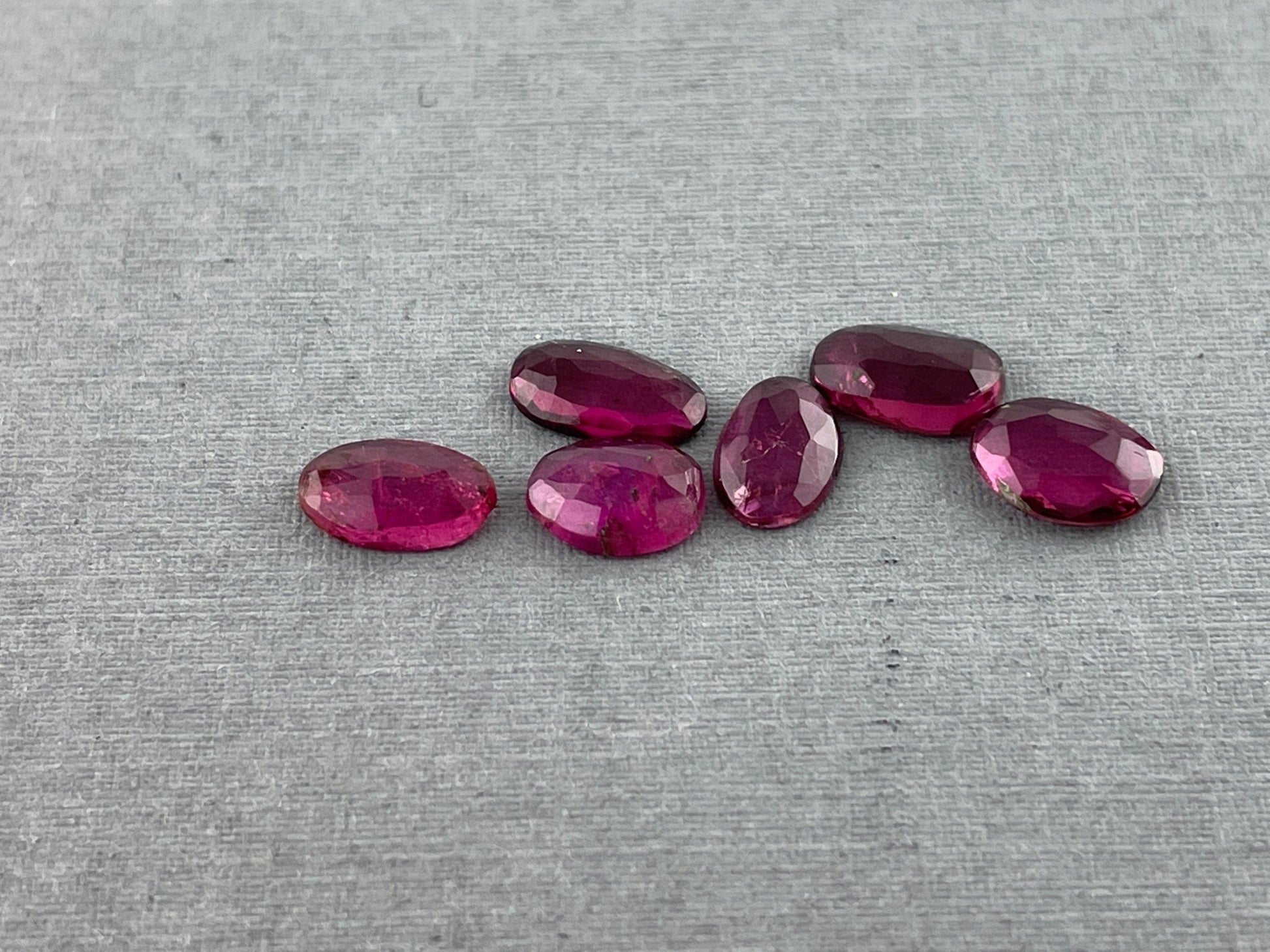 Rubellite Tourmaline Rose Cut Cabochon Lot | Natural Gemstones | 4.6 carats | TR116 - Gem Enthusiast
