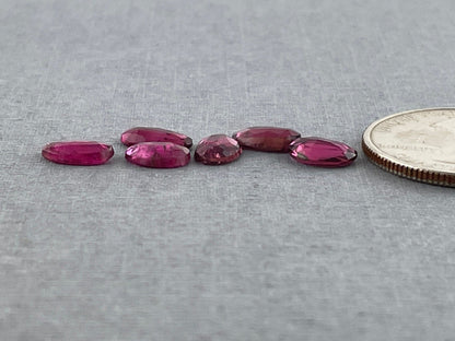 Rubellite Tourmaline Rose Cut Cabochon Lot | Natural Gemstones | 4.6 carats | TR116 - Gem Enthusiast
