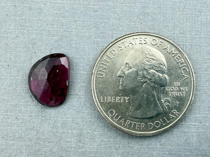 Rubellite Tourmaline Rose Cut Cabochon | Natural Gemstone | 3.27 carats | TR142 - Tourmaline - Gem Enthusiast