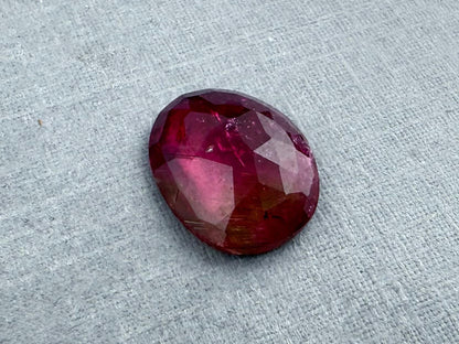 Rubellite Tourmaline Rose Cut Cabochon | Natural Gemstone | 3.5 carats | TR144 - Gem Enthusiast