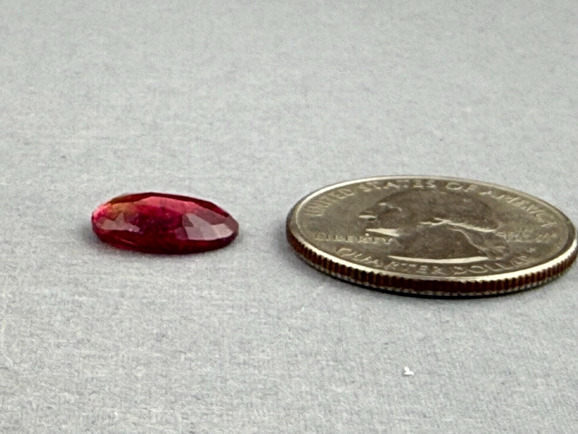 Rubellite Tourmaline Rose Cut Cabochon | Natural Gemstone | 3.5 carats | TR144 - Gem Enthusiast