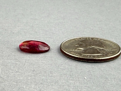 Rubellite Tourmaline Rose Cut Cabochon | Natural Gemstone | 3.5 carats | TR144 - Gem Enthusiast