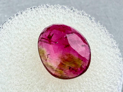 Rubellite Tourmaline Rose Cut Cabochon | Natural Gemstone | 3.5 carats | TR144 - Gem Enthusiast