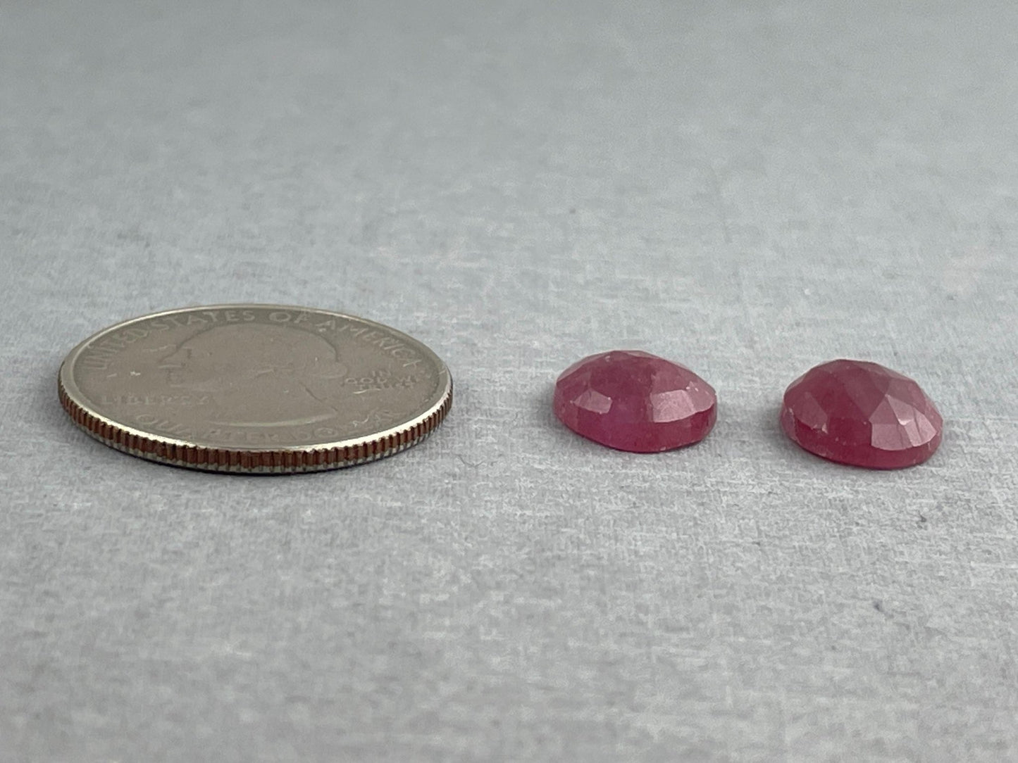 Ruby Rose Cut Cabochon Pair | 12x10 mm | Natural Gemstone | SP534 - Gem Enthusiast