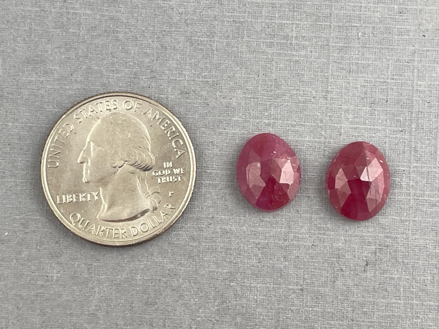 Ruby Rose Cut Cabochon Pair | 12x10 mm | Natural Gemstone | SP534 - Gem Enthusiast