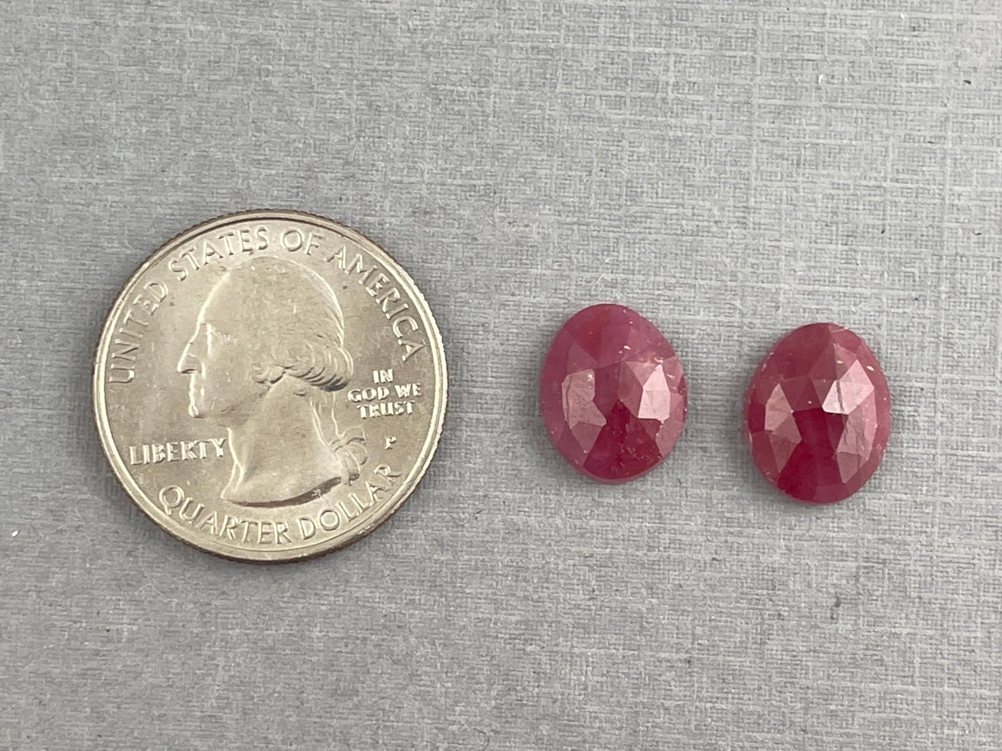 Ruby Rose Cut Cabochon Pair | 12x10 mm | Natural Gemstone | SP534 - Gem Enthusiast