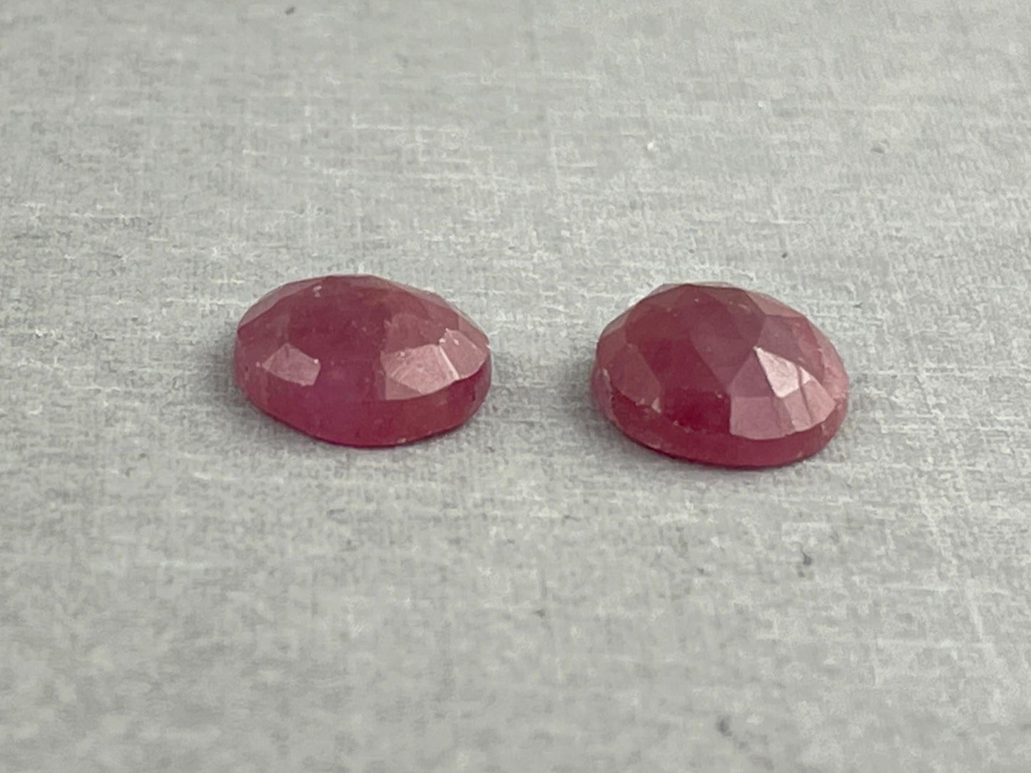 Ruby Rose Cut Cabochon Pair | 12x10 mm | Natural Gemstone | SP534 - Gem Enthusiast