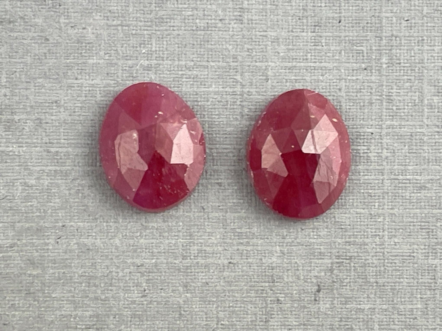 Ruby Rose Cut Cabochon Pair | 12x10 mm | Natural Gemstone | SP534 - Gem Enthusiast