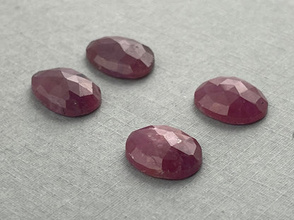 Ruby Rose Cut Cabochon Pairs | Natural Loose Gemstones | SP516 - Gem Enthusiast