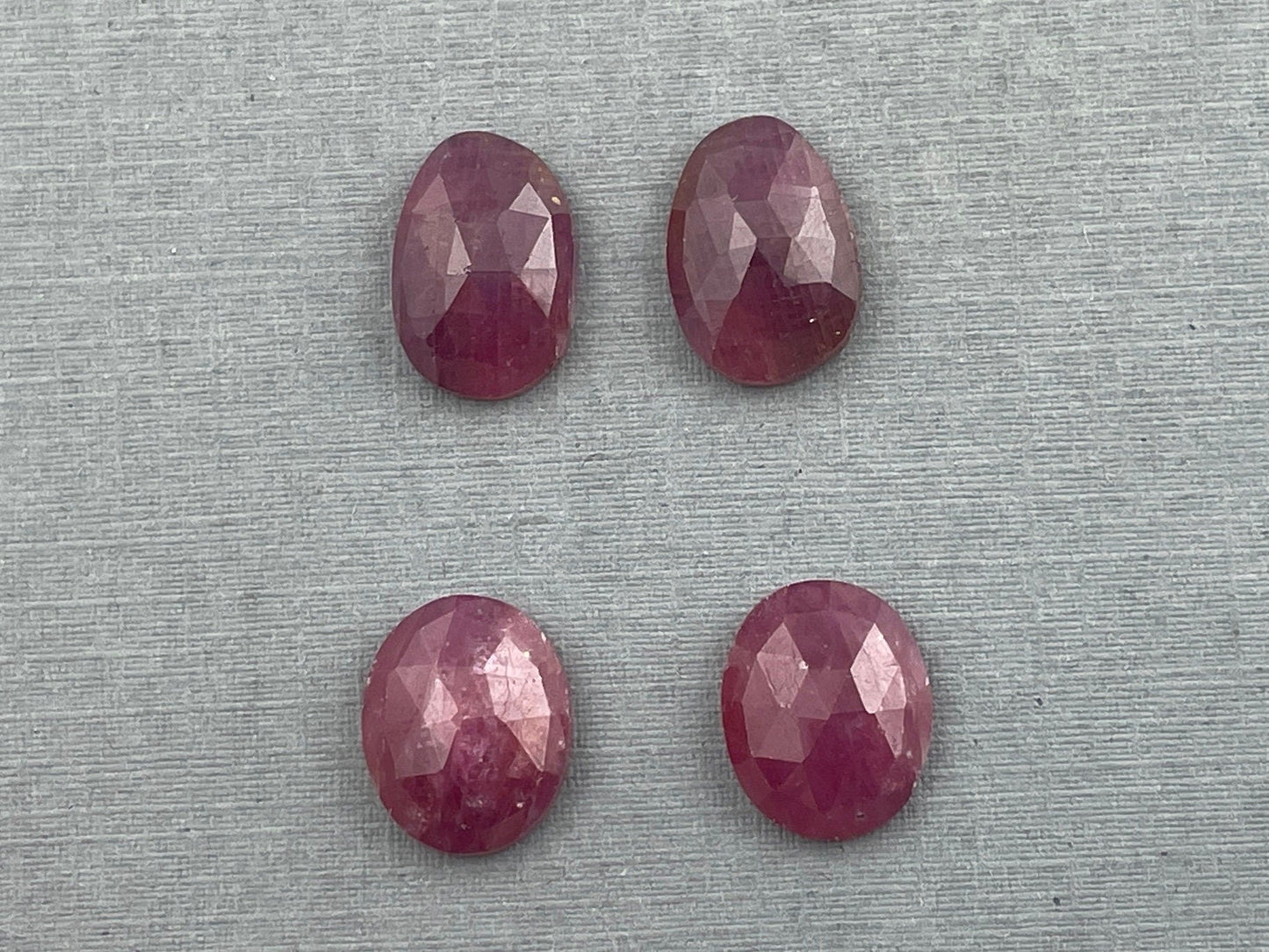 Ruby Rose Cut Cabochon Pairs | Natural Loose Gemstones | SP516 - Gem Enthusiast