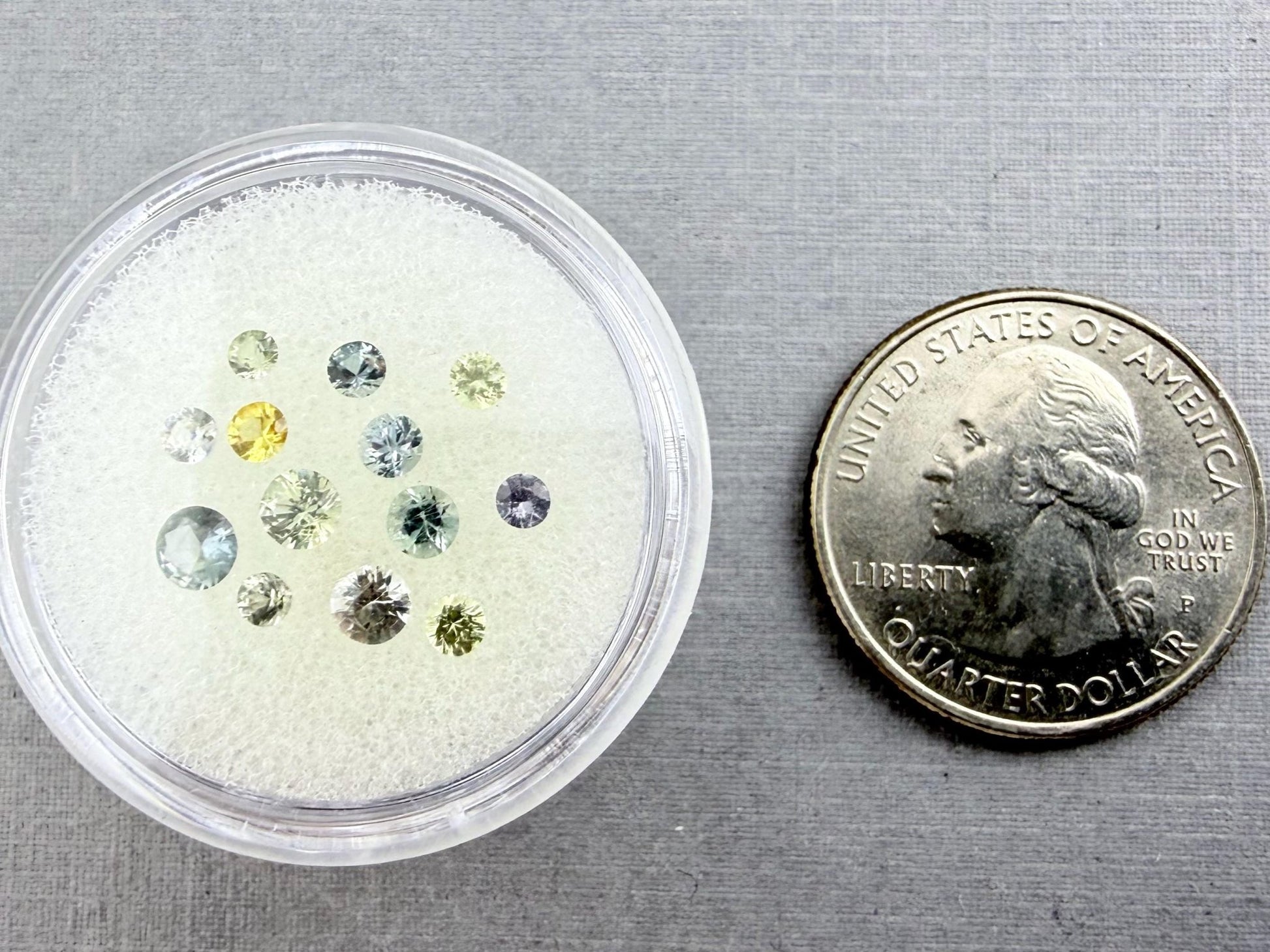 Sapphire Faceted Lot | 2.3mm to 3.3mm | Yellow, Blue, Green Gemstones | 1.38 carats | SF127 - 2 - Gem Enthusiast