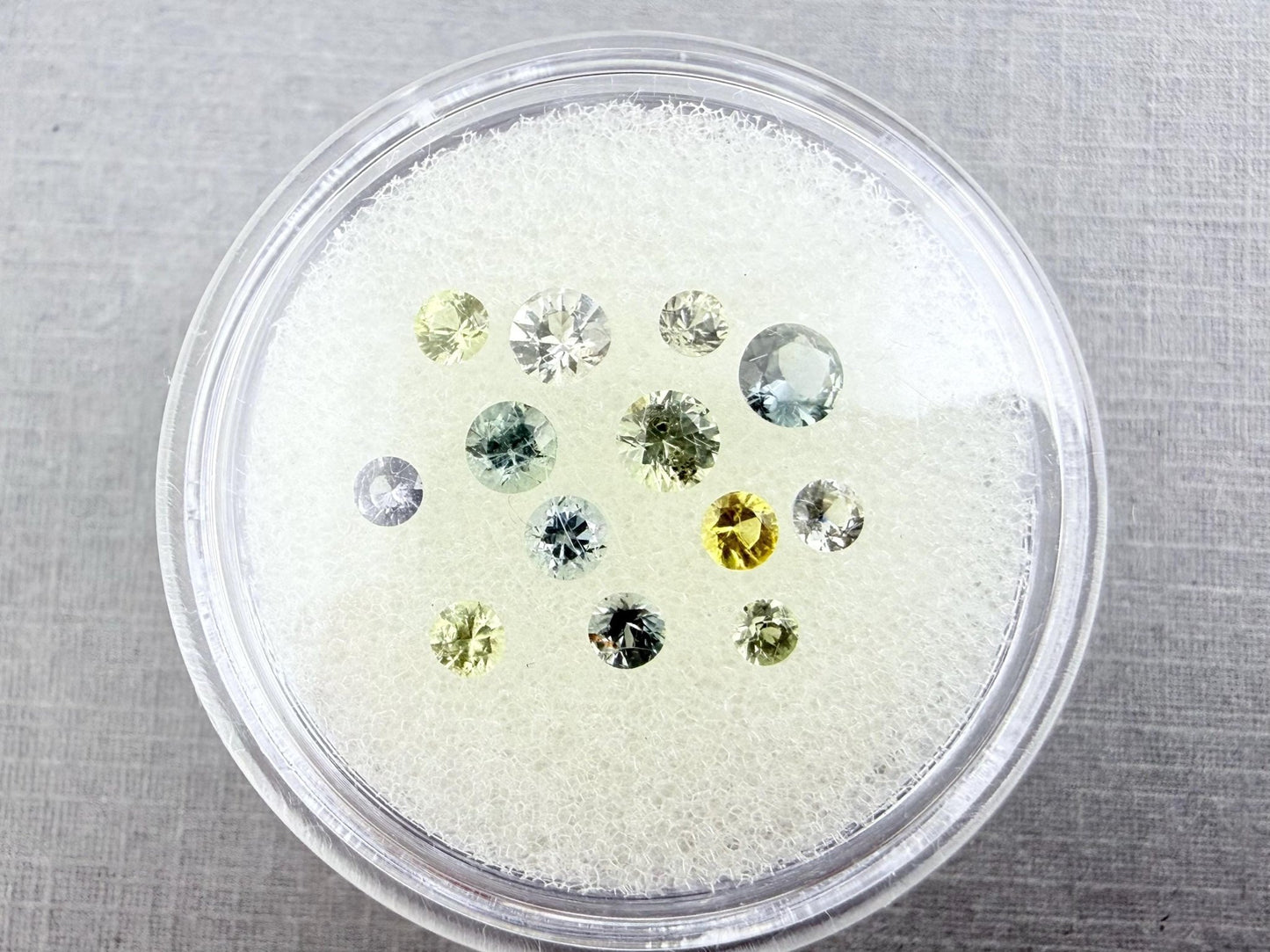 Sapphire Faceted Lot | 2.3mm to 3.3mm | Yellow, Blue, Green Gemstones | 1.38 carats | SF127 - 2 - Gem Enthusiast