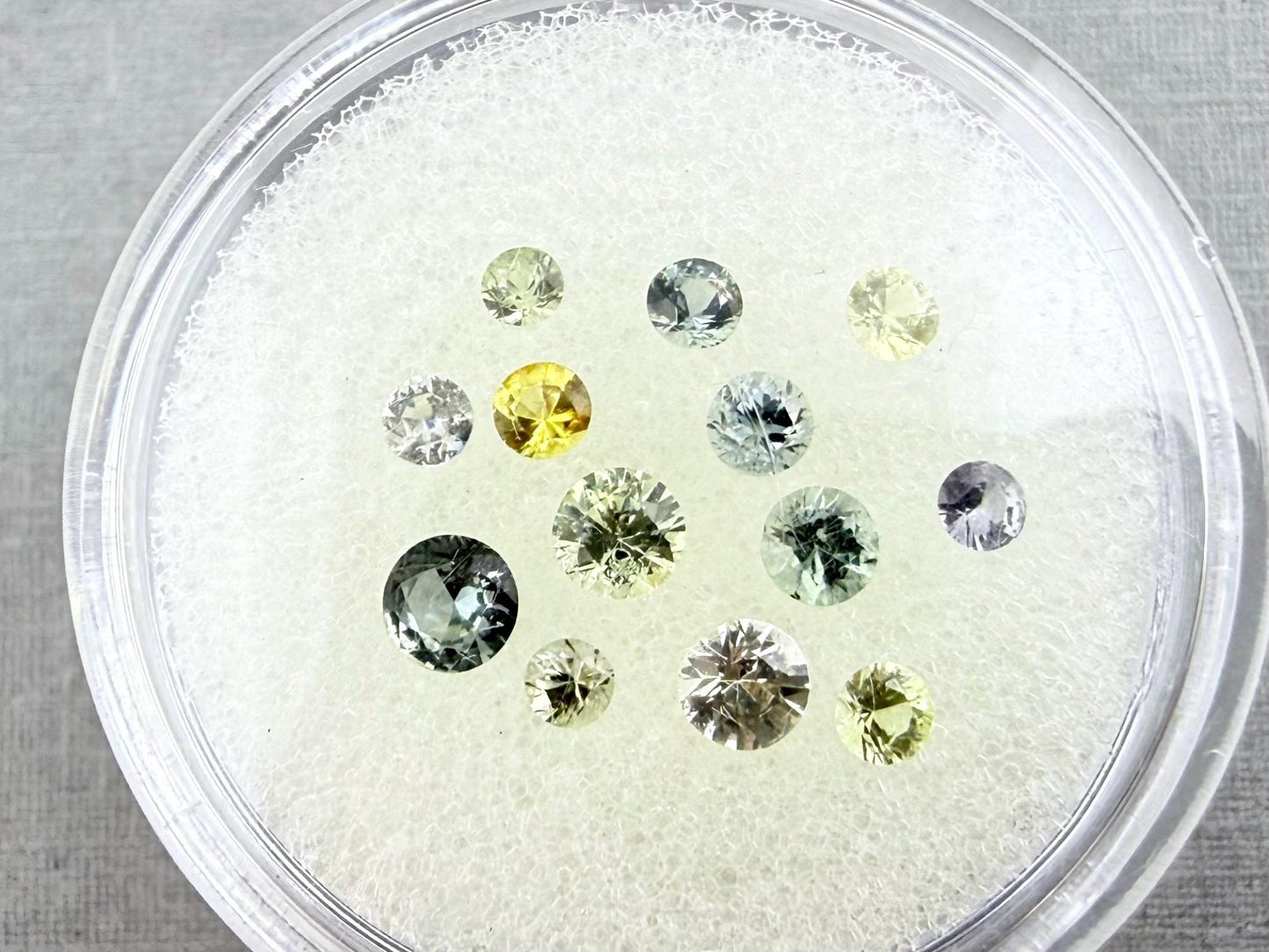 Sapphire Faceted Lot | 2.3mm to 3.3mm | Yellow, Blue, Green Gemstones | 1.38 carats | SF127 - 2 - Gem Enthusiast