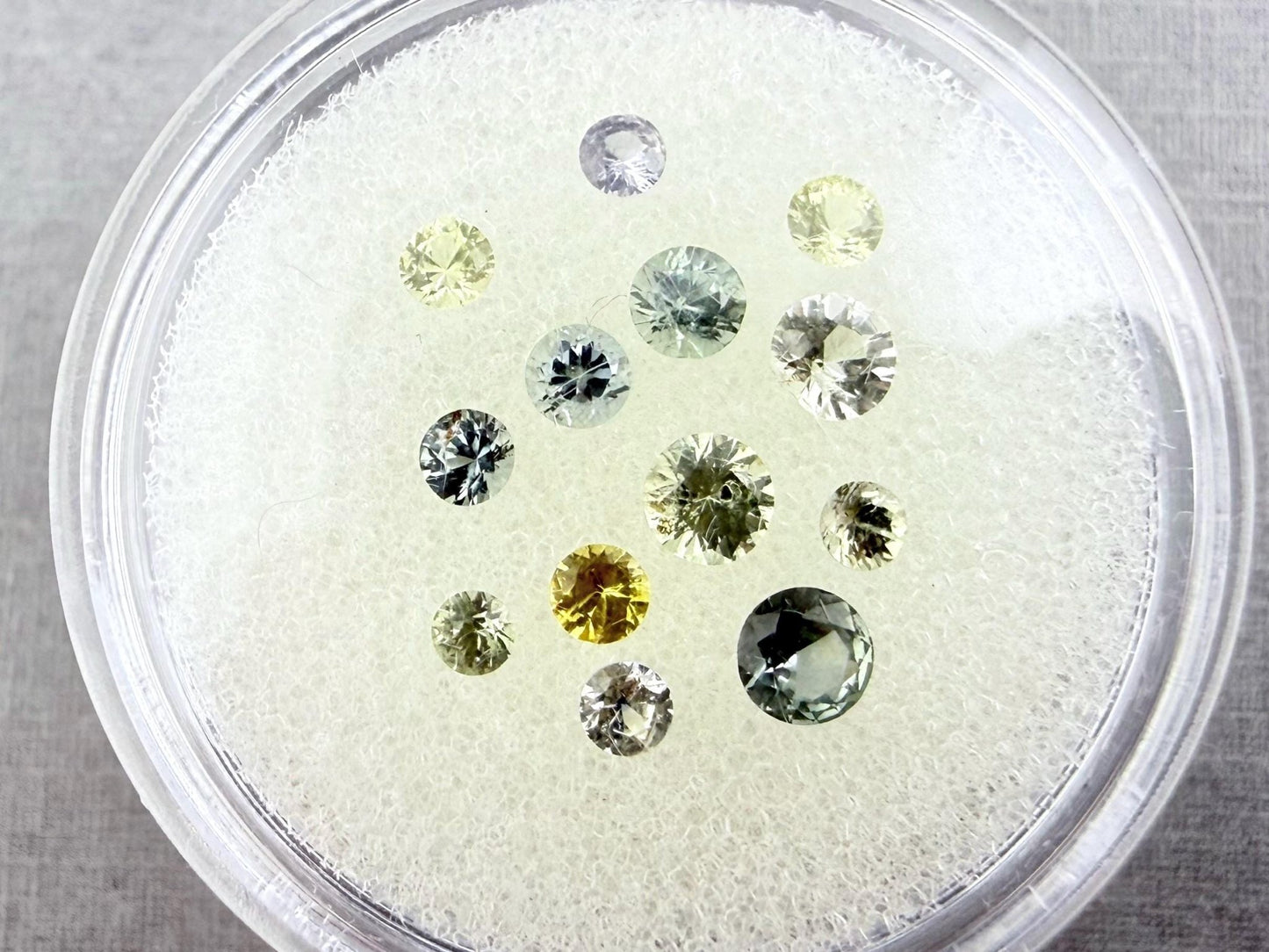 Sapphire Faceted Lot | 2.3mm to 3.3mm | Yellow, Blue, Green Gemstones | 1.38 carats | SF127 - 2 - Gem Enthusiast