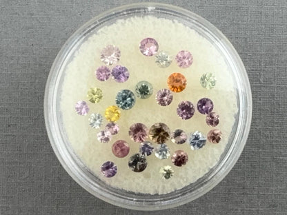 Sapphire Faceted Lot: 3 carats | 2.3mm to 3.5mm | Yellow, Green, Purple, Pink Orange Gemstones | SF134 - Gem Enthusiast