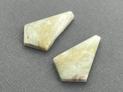 Saturn Chalcedony Cabochon Pair | 25x14 mm | Natural Loose Gemstone | CA318 - Gem Enthusiast