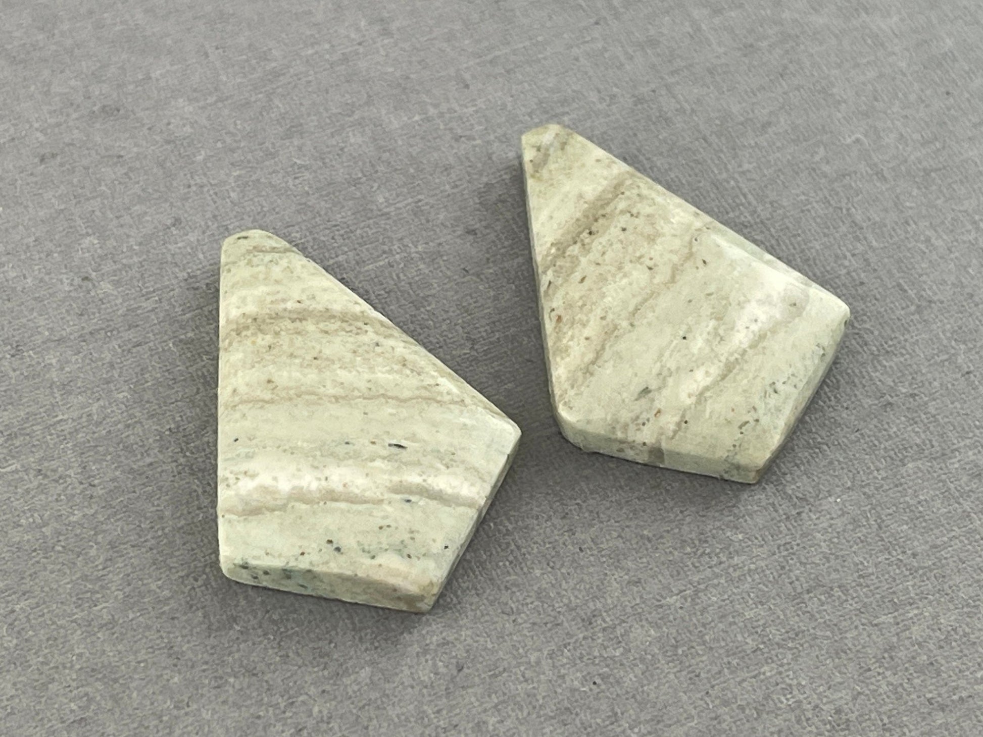 Saturn Chalcedony Cabochon Pair | 26x18 mm | Natural Loose Gemstone | CA202 - Gem Enthusiast