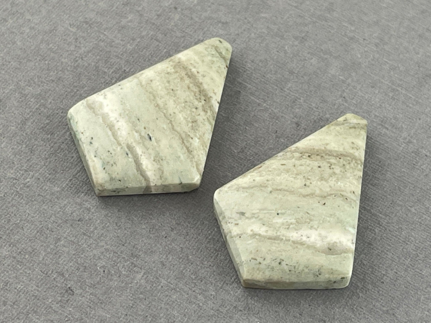 Saturn Chalcedony Cabochon Pair | 26x18 mm | Natural Loose Gemstone | CA202 - Gem Enthusiast